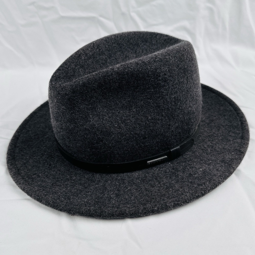 Stetson Crushable Wool Fedora Hat Gray Made in USA
